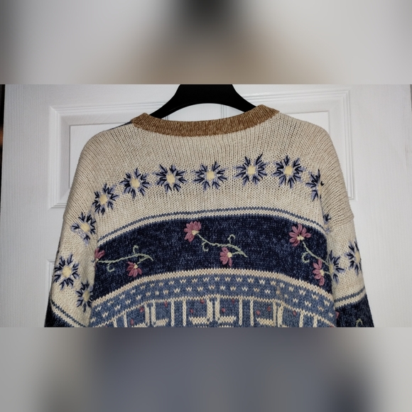 Vintage 90s Flower Bon Worth Cardigan Sweater - Picture 5 of 11